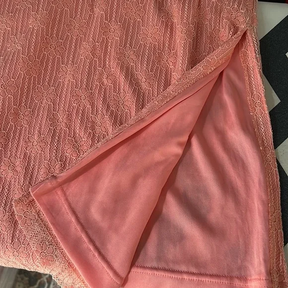 BB Dakota Steve Madden Twist Neckline Lace amici Dress Coral NWT - Picture 9 of 9